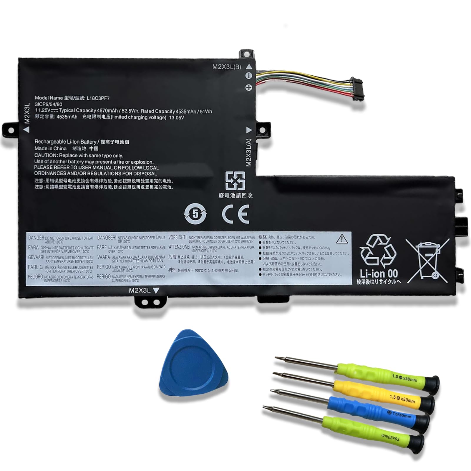 Amazon.com: L18C3PF7 Laptop Battery Replacement for Lenovo IdeaPad